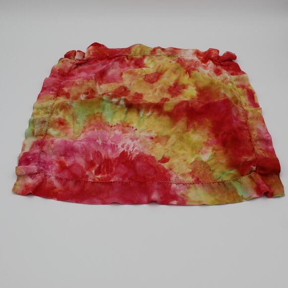 Pottery Barn Linen Napkins SET 6 Pink Yellow Tie Dye Pastel Festive Party - Picture 9 of 14